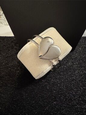 Premier Designs Silver Double Heart Cuff Bracelet